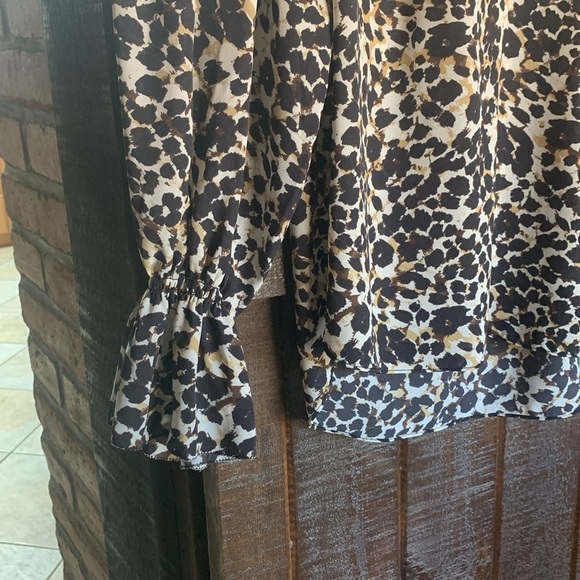 Sanctuary women’s animal print blouse women’s size small oversized office fall - Picture 7 of 11